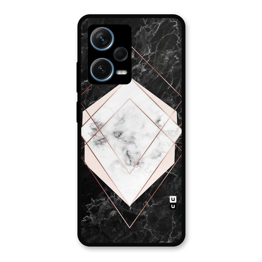Marble Texture Print Metal Back Case for Redmi Note 12 Pro Plus 5G