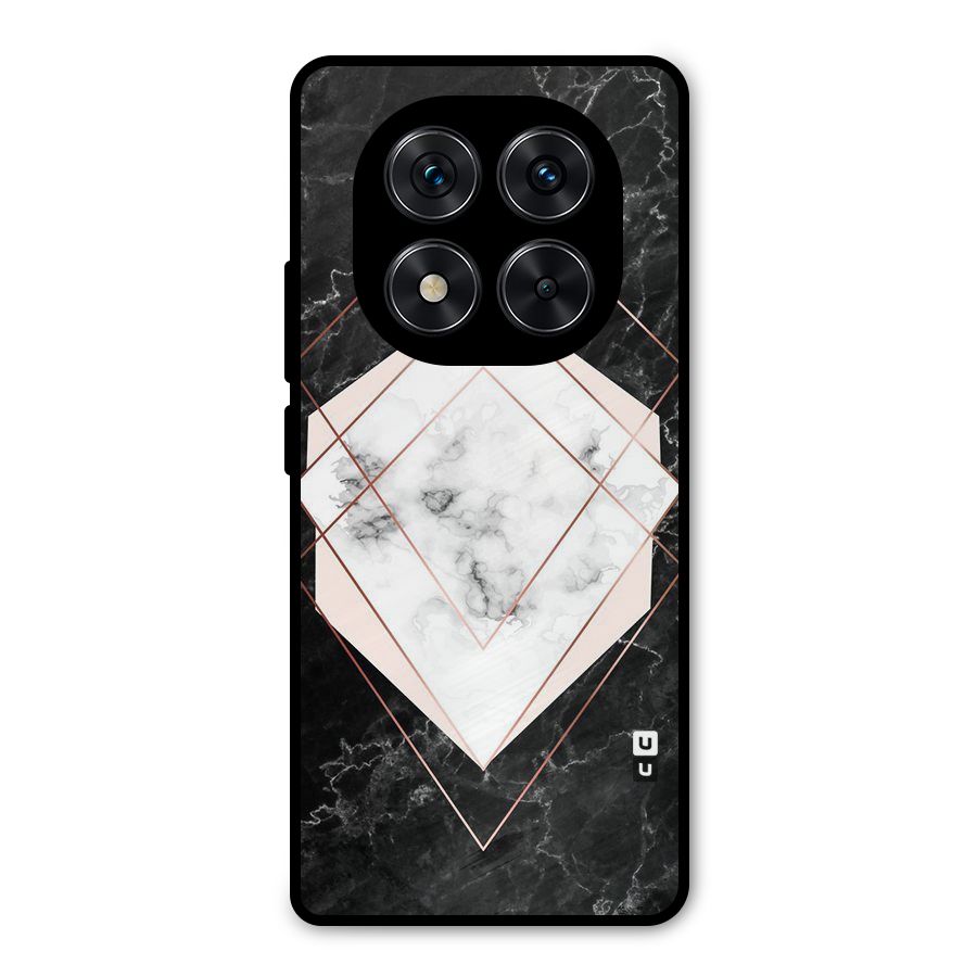 Marble Texture Print Metal Back Case for Redmi Note 14 Pro 5G