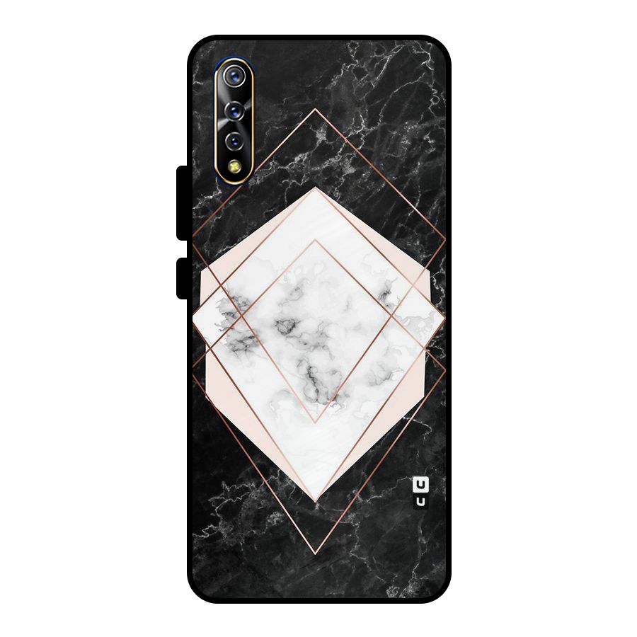 Marble Texture Print Metal Back Case for Vivo S1