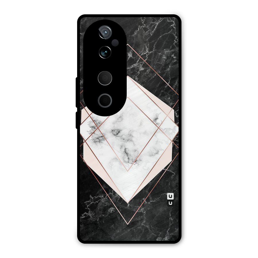 Marble Texture Print Metal Back Case for Vivo T3 Ultra