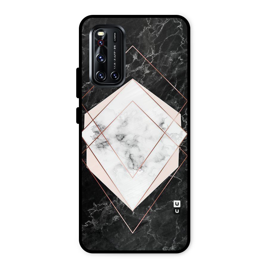 Marble Texture Print Metal Back Case for Vivo V19