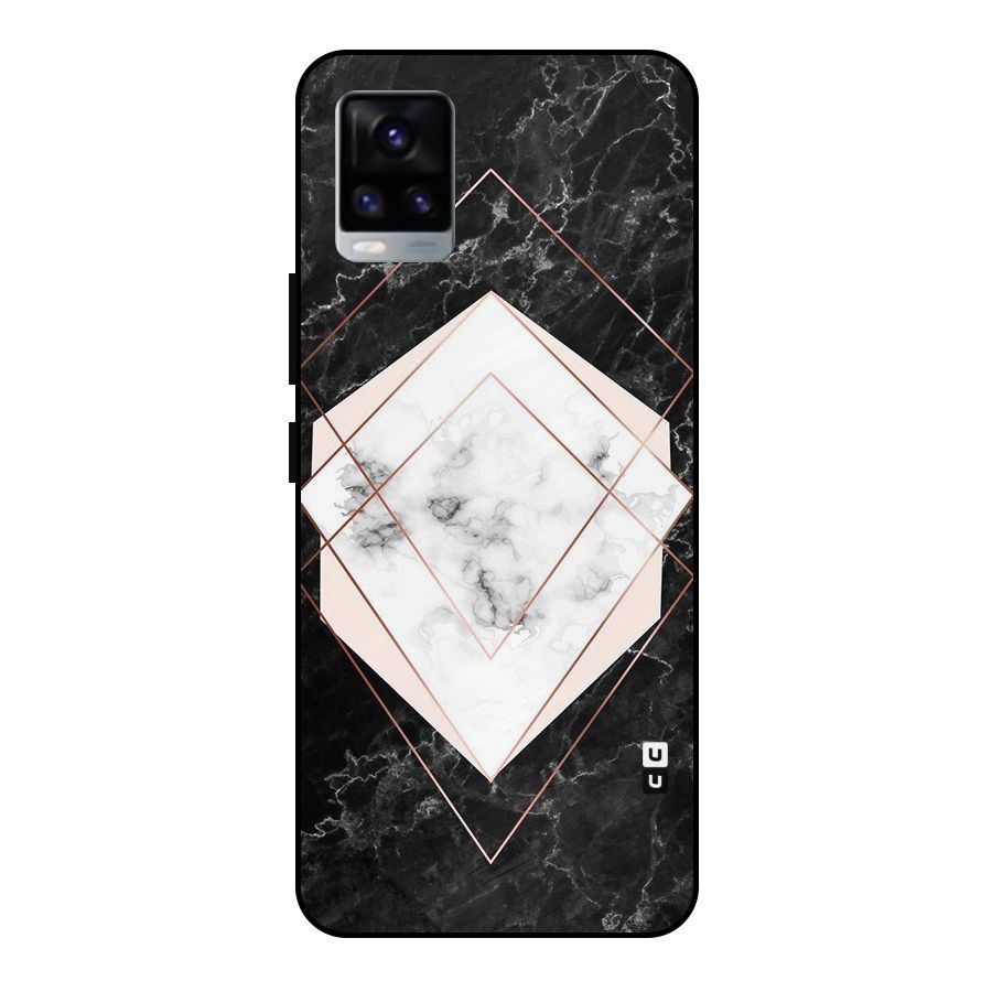 Marble Texture Print Metal Back Case for Vivo V20