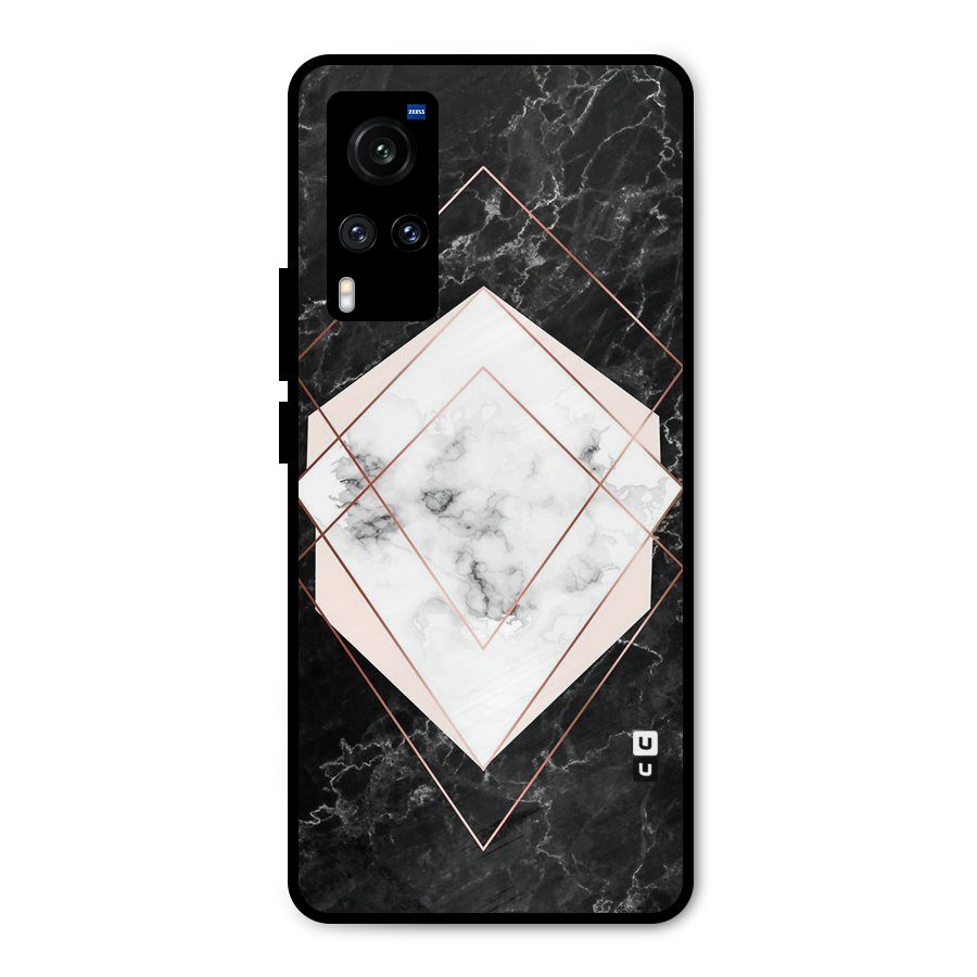 Marble Texture Print Metal Back Case for Vivo X60