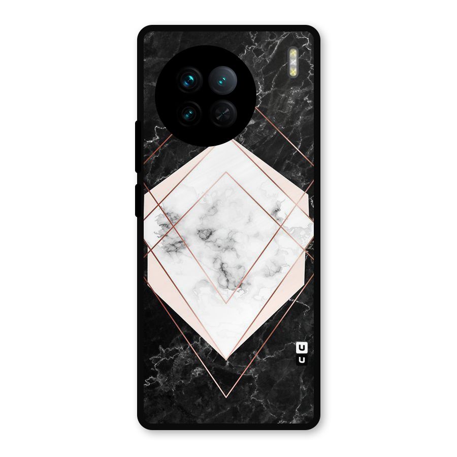 Marble Texture Print Metal Back Case for Vivo X90