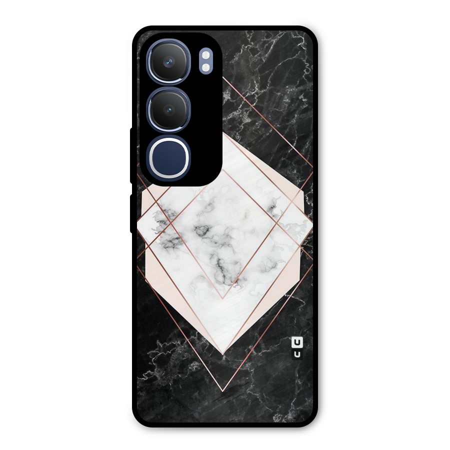 Marble Texture Print Metal Back Case for Vivo Y29