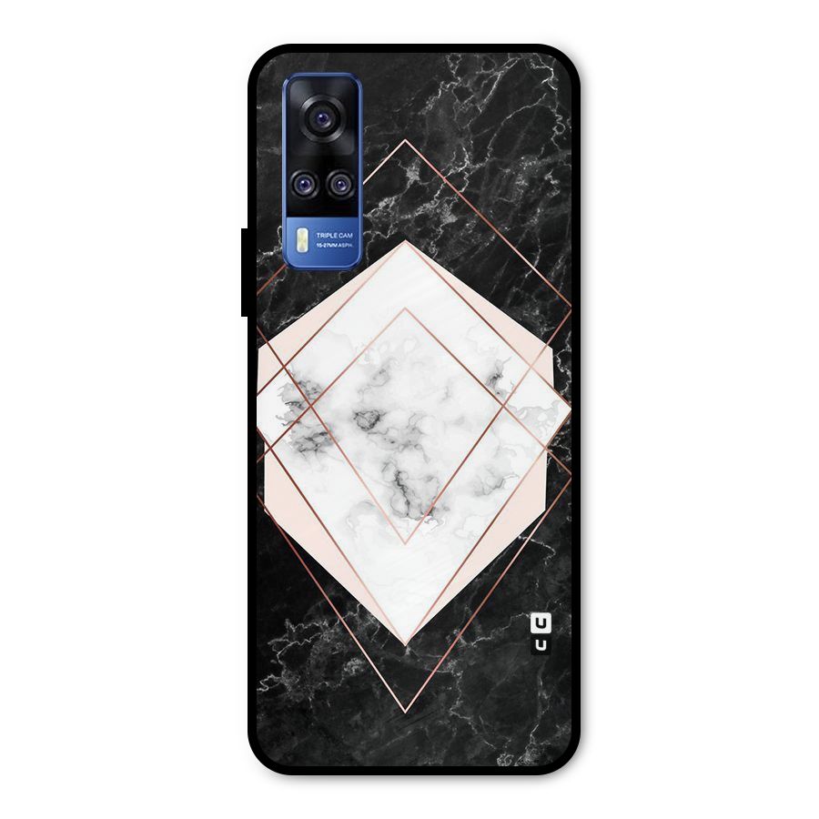Marble Texture Print Metal Back Case for Vivo Y31