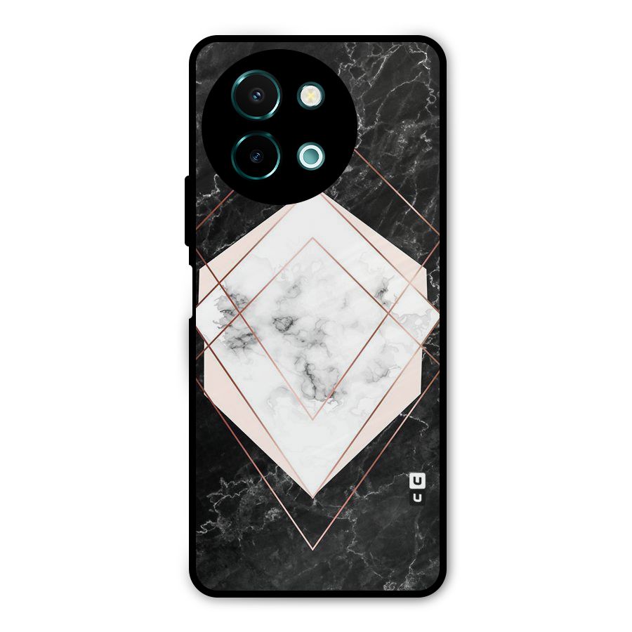 Marble Texture Print Metal Back Case for Vivo Y58