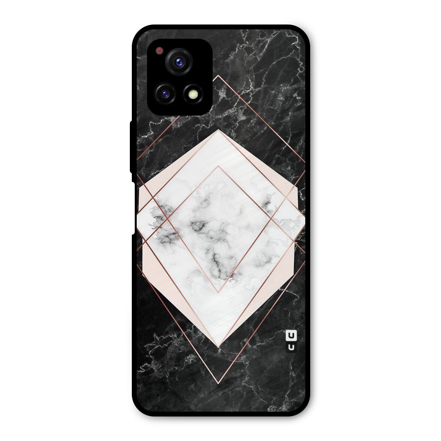 Marble Texture Print Metal Back Case for Vivo Y72 5G