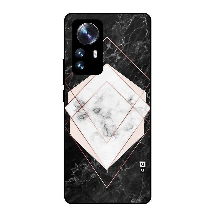 Marble Texture Print Metal Back Case for Xiaomi 12 Pro