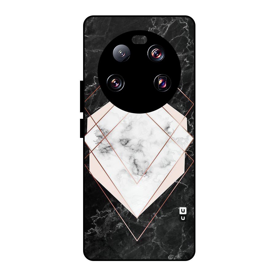 Marble Texture Print Metal Back Case for Xiaomi 13 Ultra