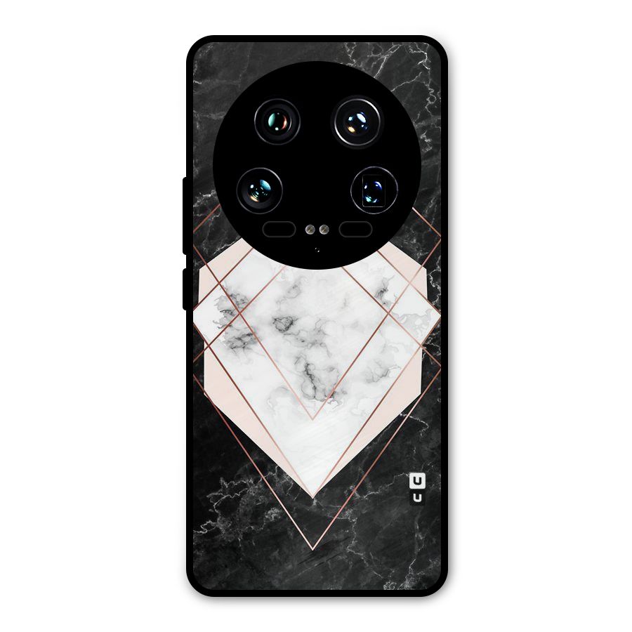Marble Texture Print Metal Back Case for Xiaomi 14 Ultra