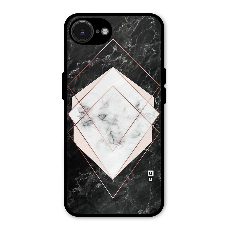 Marble Texture Print Metal Back Case for iPhone 16e