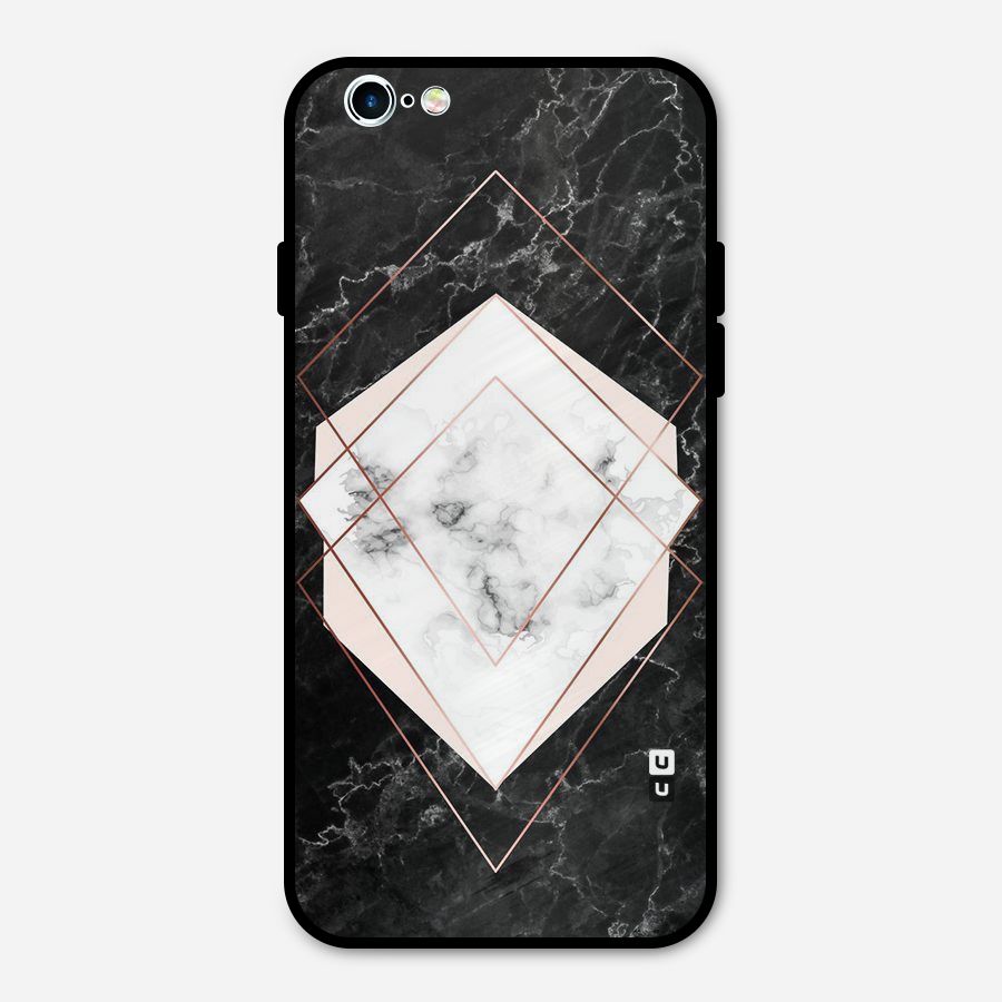 Marble Texture Print Metal Back Case for iPhone 6 6s