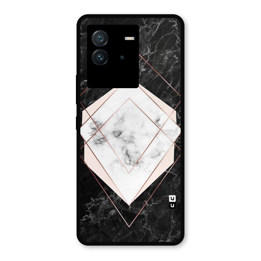 Marble Texture Print Metal Back Case for iQOO Neo 6 5G