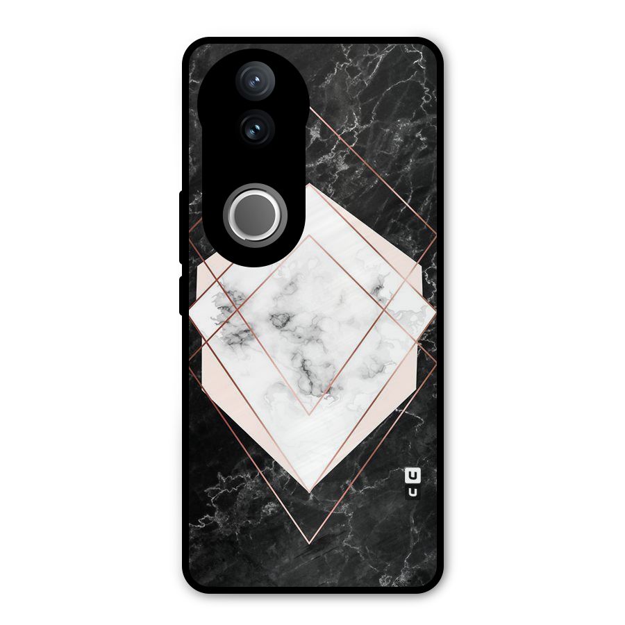 Marble Texture Print Metal Back Case for iQOO Z10R