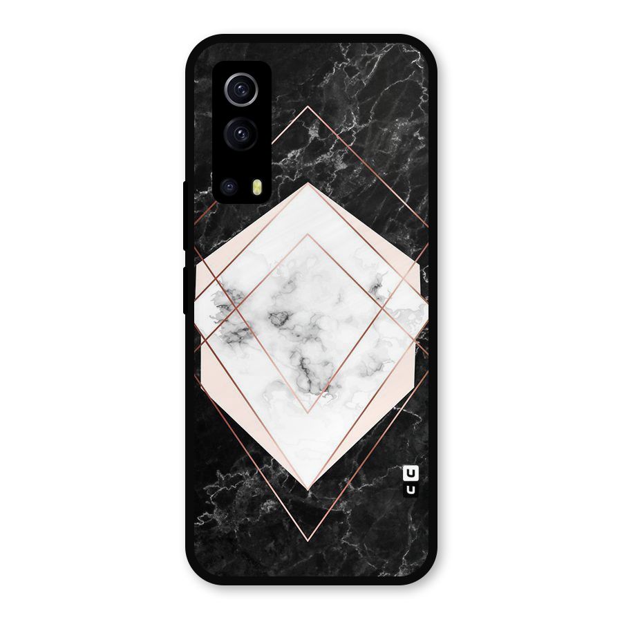 Marble Texture Print Metal Back Case for iQOO Z3