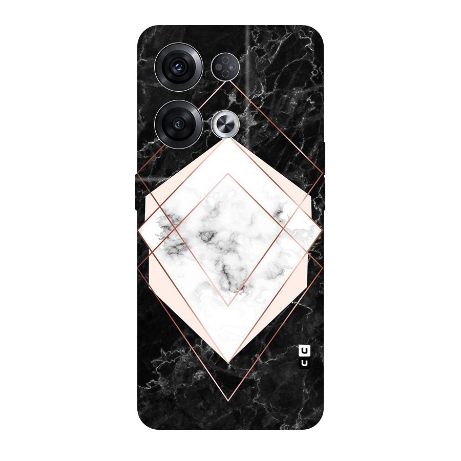 Marble Texture Print Original Polycarbonate Back Case for Oppo Reno8 Pro 5G