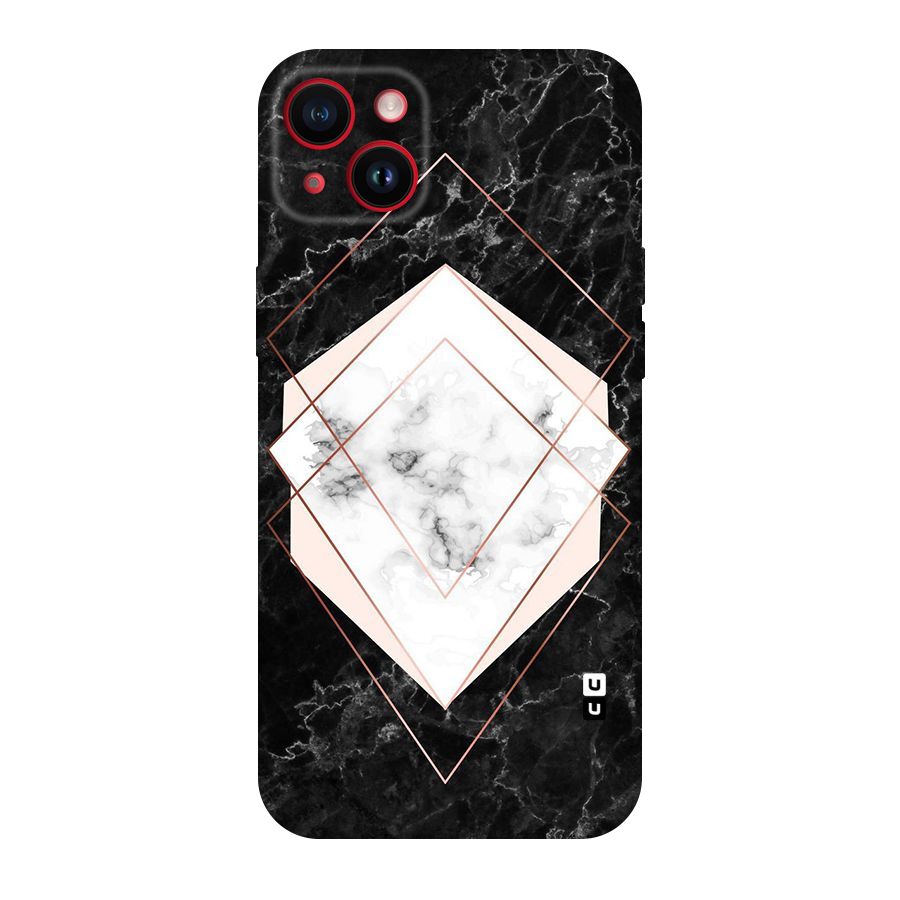 Marble Texture Print Original Polycarbonate Back Case for iPhone 14 Plus
