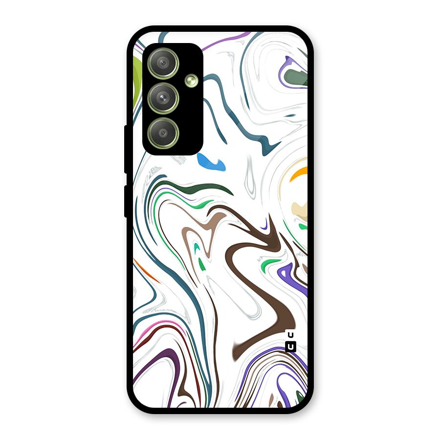 Marbled Printed Art Glass Back Case for Galaxy A54
