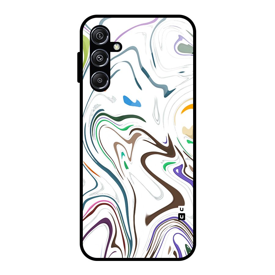Marbled Printed Art Glass Back Case for Galaxy M34 5G