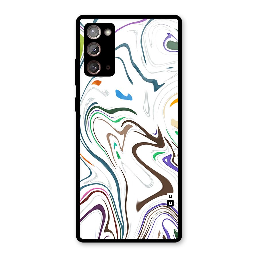 Marbled Printed Art Glass Back Case for Galaxy Note 20