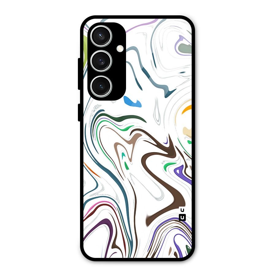 Marbled Printed Art Glass Back Case for Galaxy S23 FE
