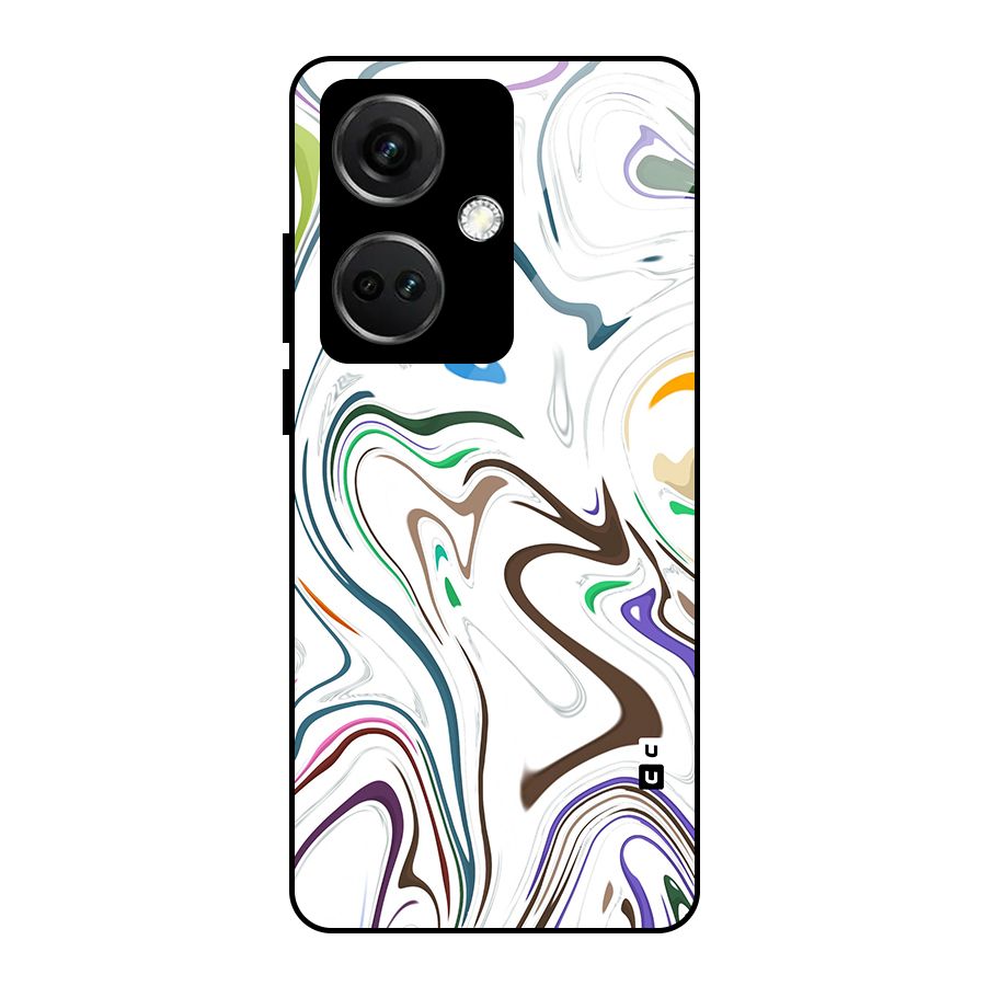 Marbled Printed Art Glass Back Case for OnePlus Nord CE 3 5G