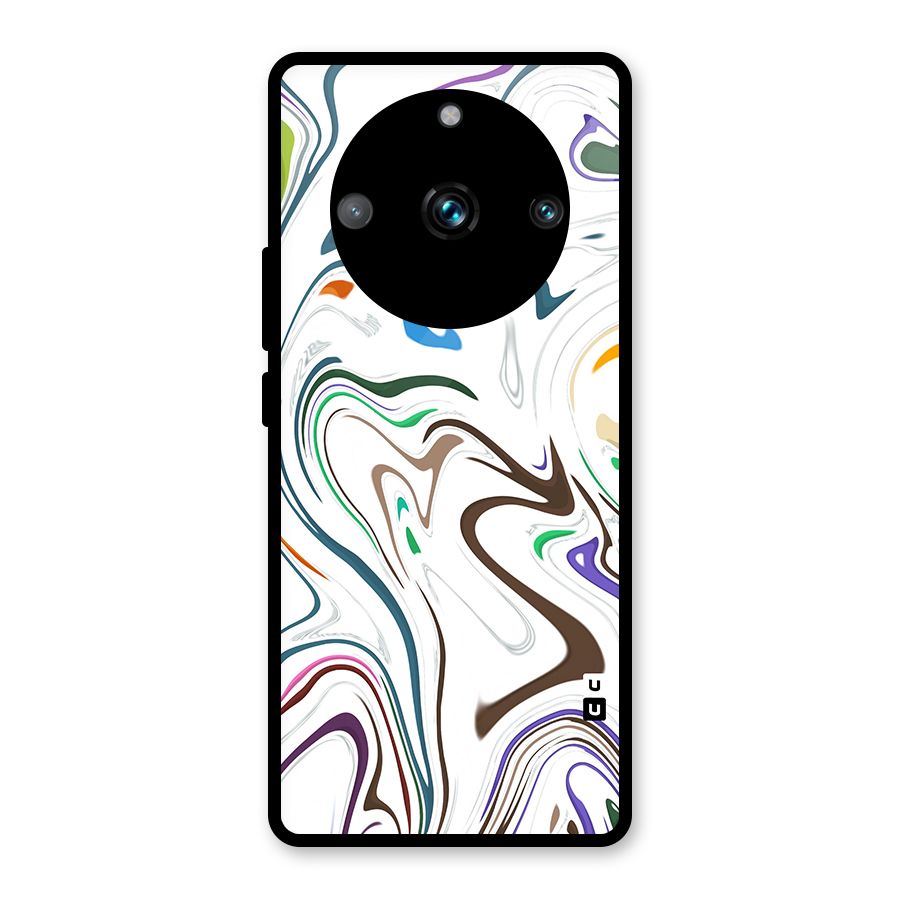 Marbled Printed Art Glass Back Case for Realme 11 Pro