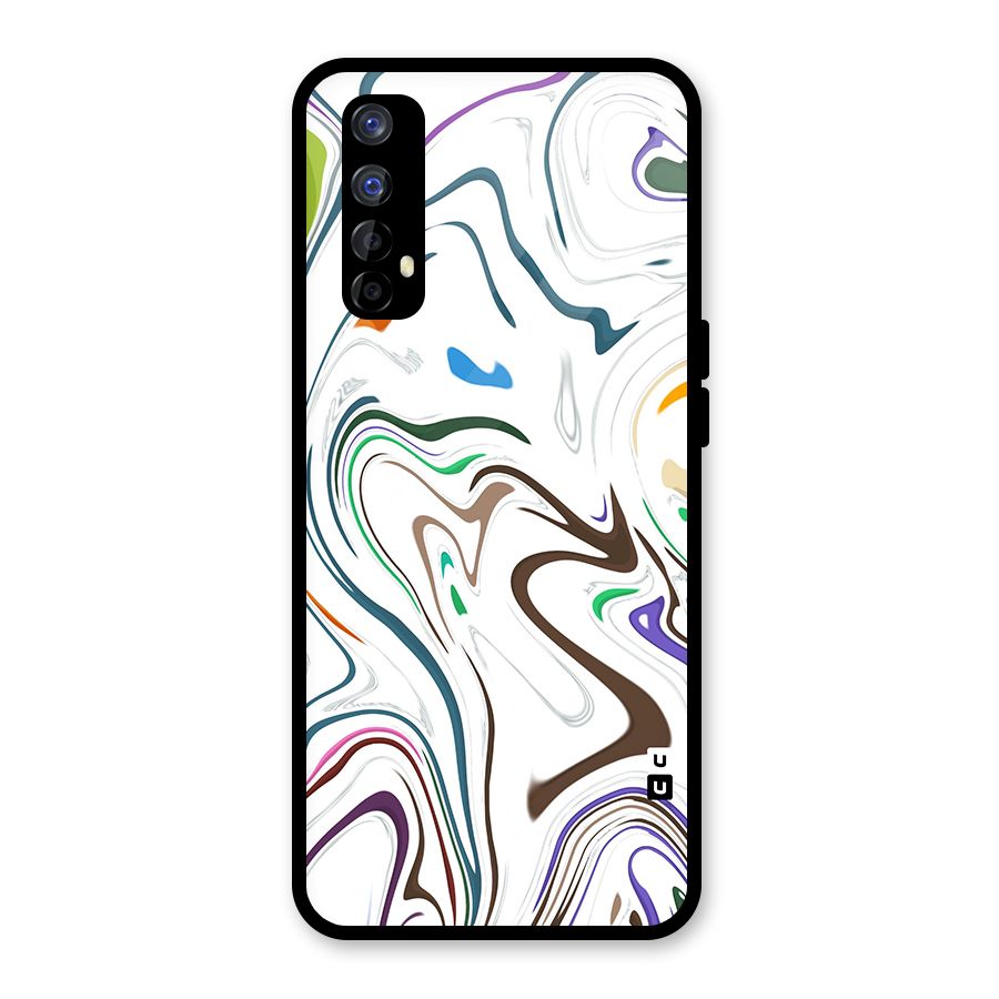Marbled Printed Art Glass Back Case for Realme 7