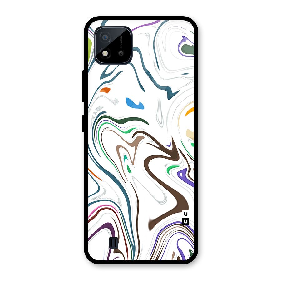 Marbled Printed Art Glass Back Case for Realme C11 2021