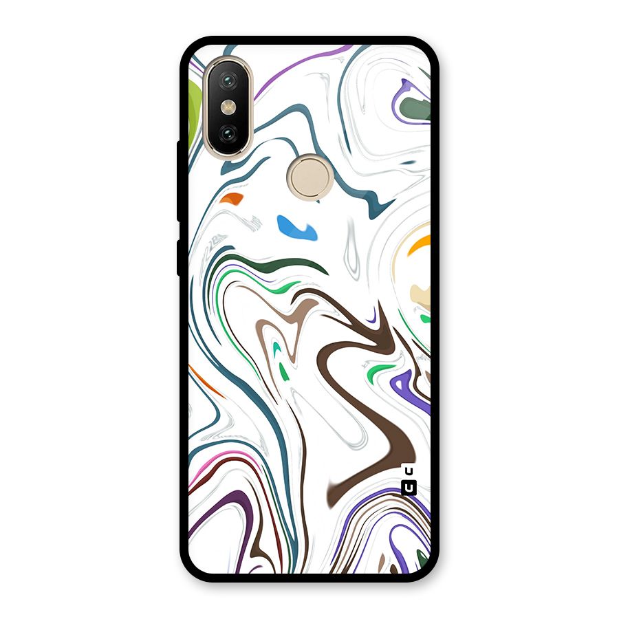 Marbled Printed Art Glass Back Case for Redmi A2