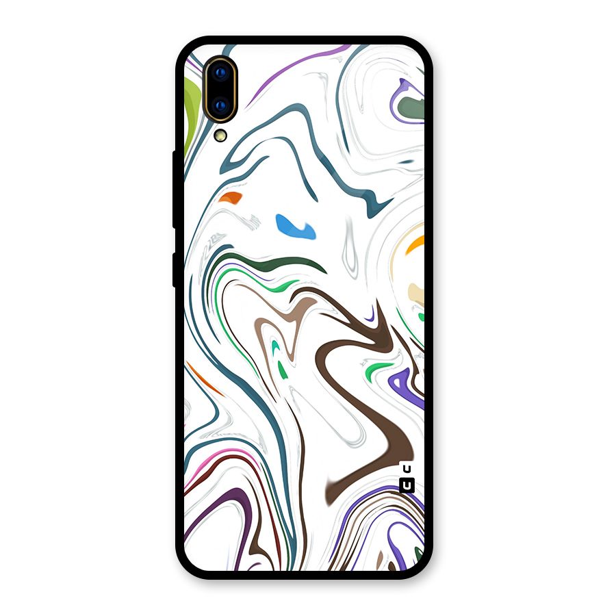 Marbled Printed Art Glass Back Case for Vivo V11 Pro