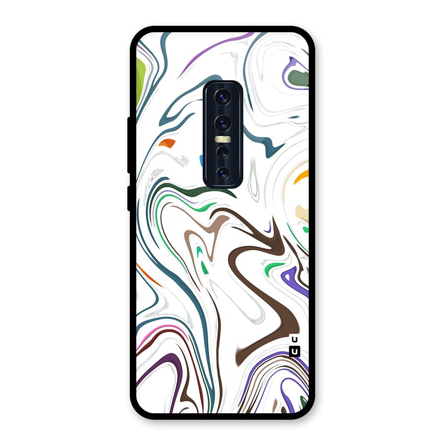 Marbled Printed Art Glass Back Case for Vivo V17 Pro