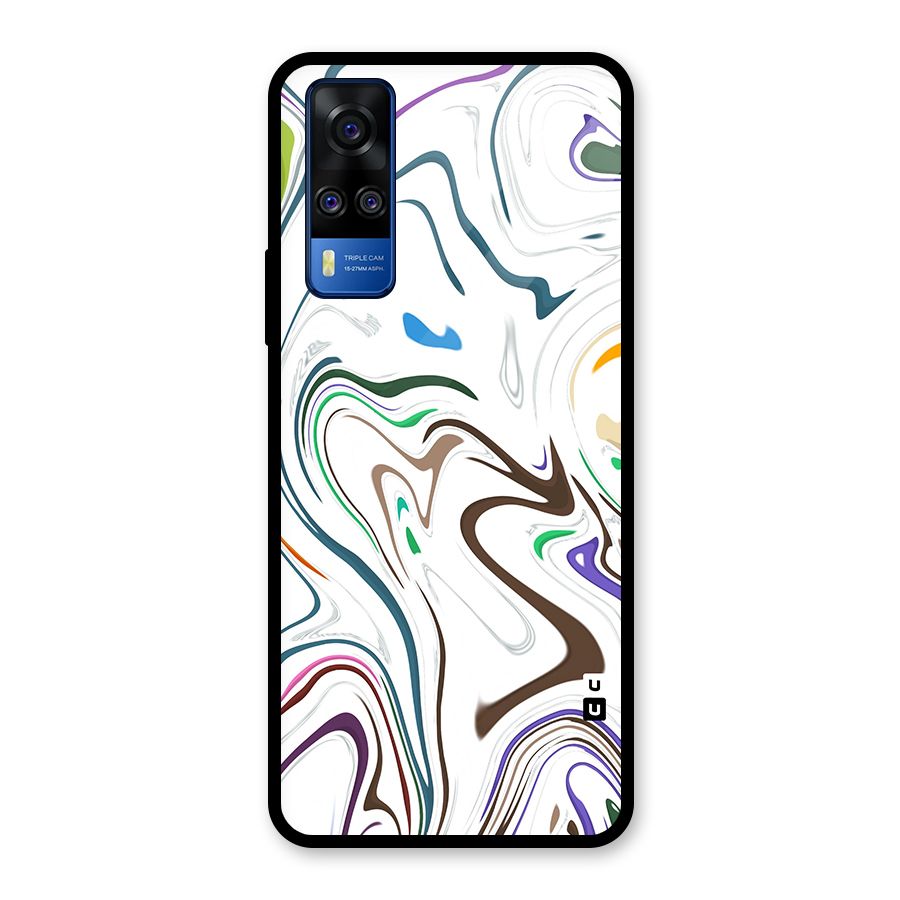 Marbled Printed Art Glass Back Case for Vivo Y31