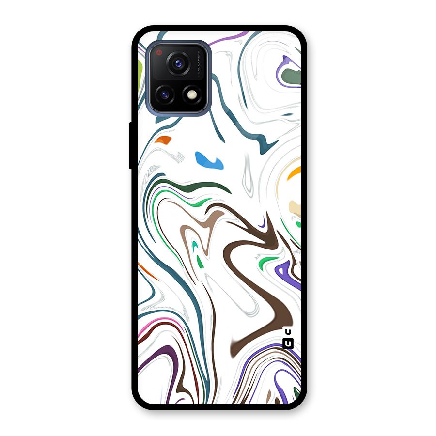 Marbled Printed Art Glass Back Case for Vivo Y72 5G