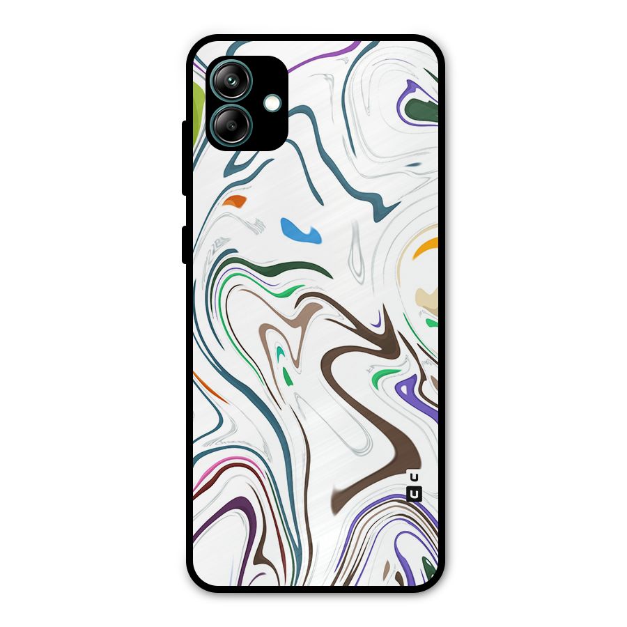 Marbled Printed Art Metal Back Case for Galaxy A04