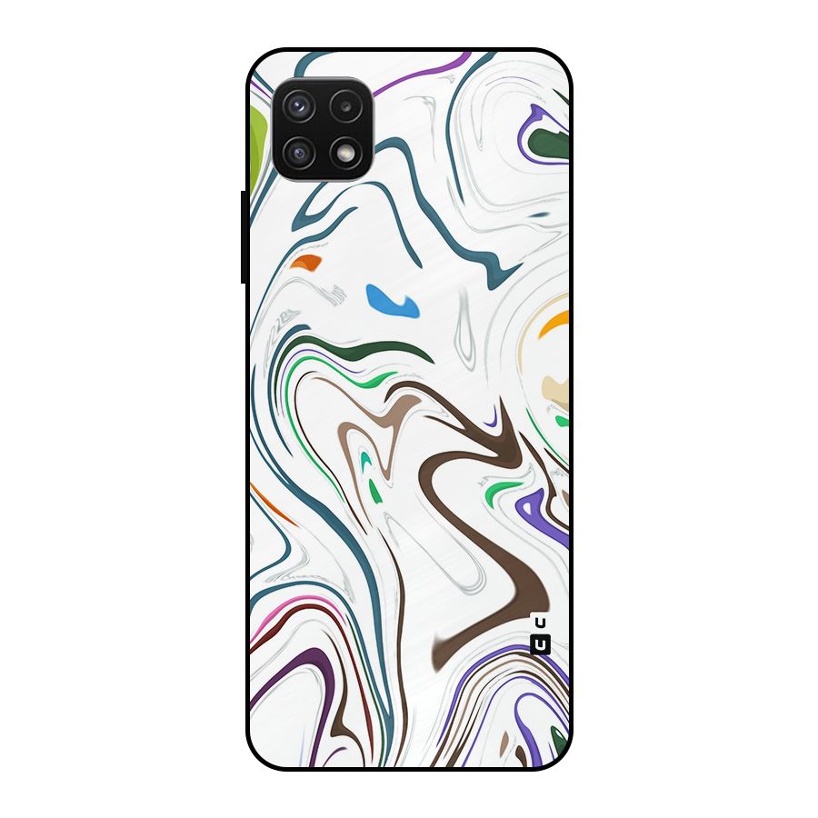 Marbled Printed Art Metal Back Case for Galaxy A22 5G