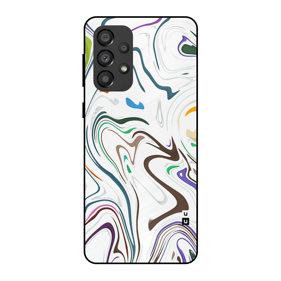 Marbled Printed Art Metal Back Case for Galaxy A33 5G