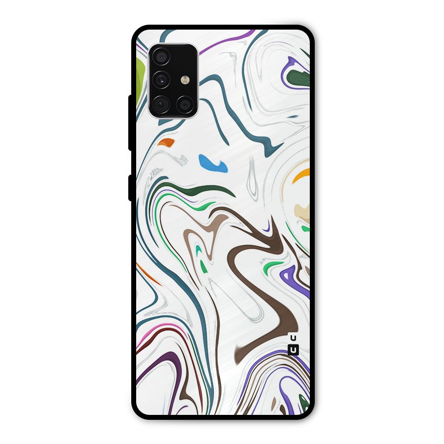 Marbled Printed Art Metal Back Case for Galaxy A51
