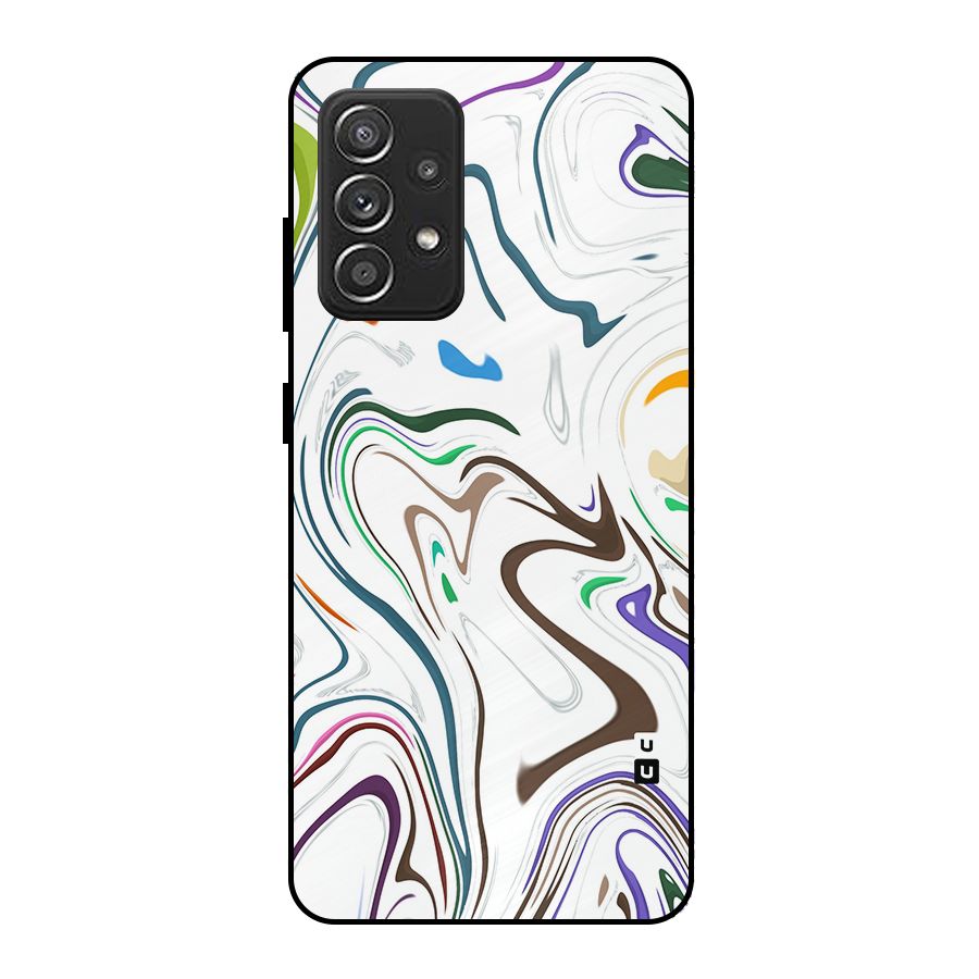 Marbled Printed Art Metal Back Case for Galaxy A52s 5G