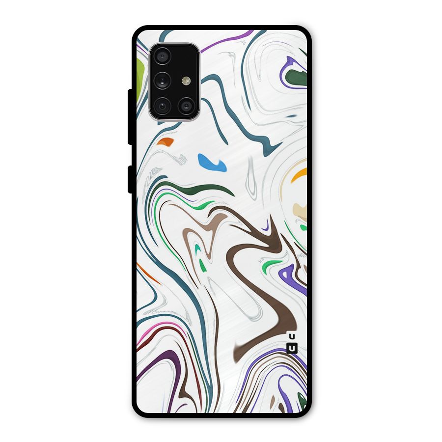 Marbled Printed Art Metal Back Case for Galaxy A71
