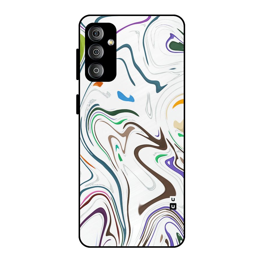 Marbled Printed Art Metal Back Case for Galaxy F23