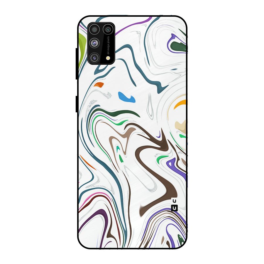 Marbled Printed Art Metal Back Case for Galaxy M31