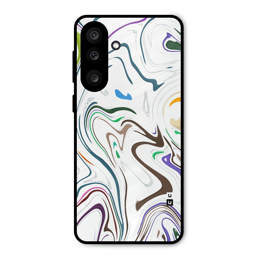 Marbled Printed Art Metal Back Case for Galaxy M56