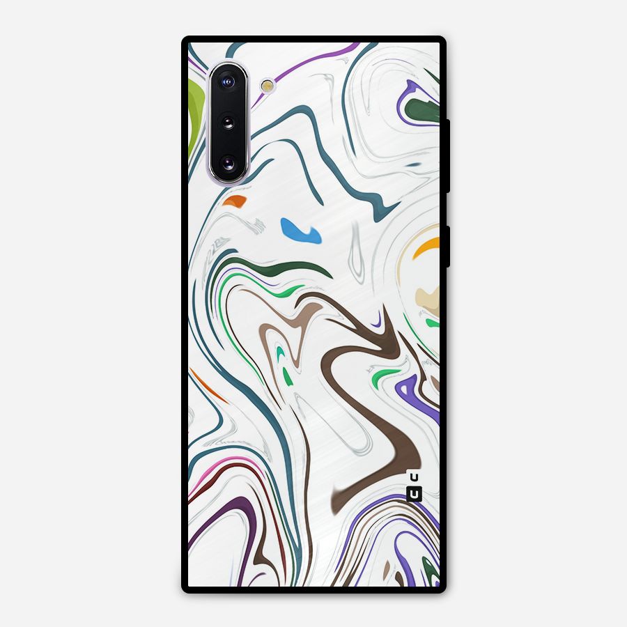 Marbled Printed Art Metal Back Case for Galaxy Note 10