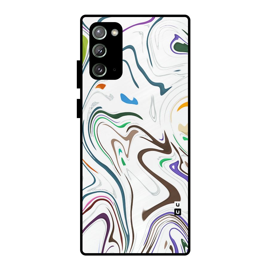 Marbled Printed Art Metal Back Case for Galaxy Note 20