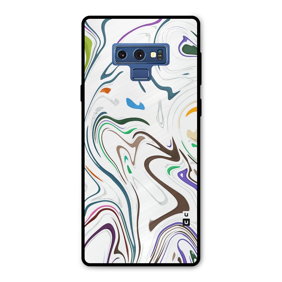 Marbled Printed Art Metal Back Case for Galaxy Note 9