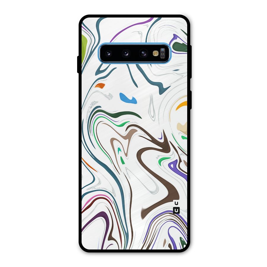 Marbled Printed Art Metal Back Case for Galaxy S10