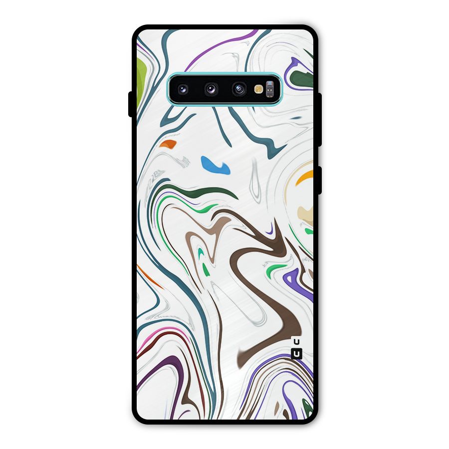 Marbled Printed Art Metal Back Case for Galaxy S10 Plus