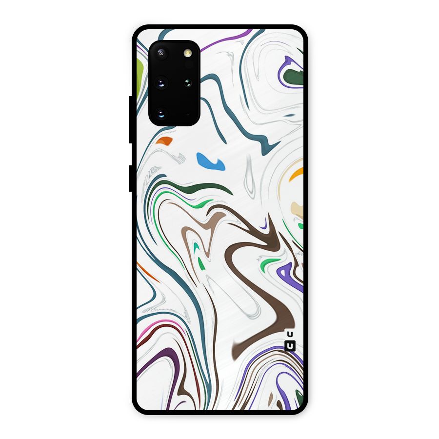 Marbled Printed Art Metal Back Case for Galaxy S20 Plus